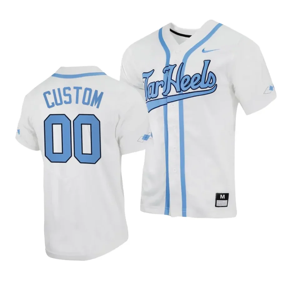 custom unc tar heels 2023replica baseball menfull button jersey 0 scaled