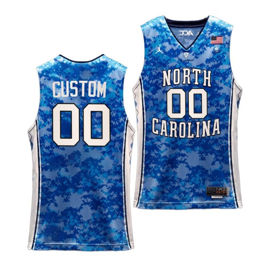 custom unc tar heels carrier classic veterans day 2022 basketball jersey scaled