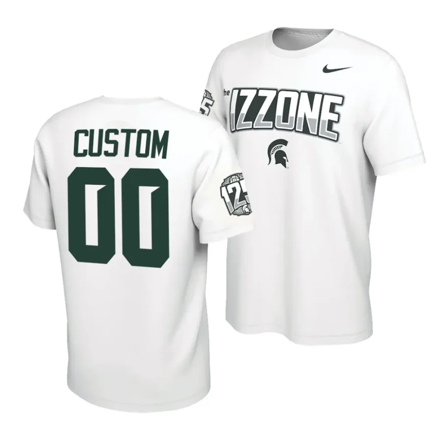 custom white 125th anniversary the izzone t shirt scaled