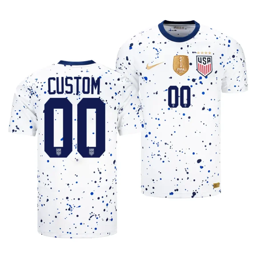 custom white 2023 home stadium uswntfifa badge jersey scaled