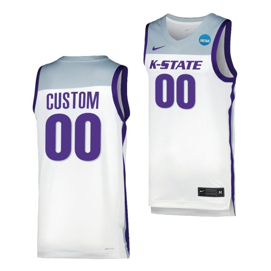 custom white 2023 ncaa march madness kansas state wildcatsmens basketball jersey scaled