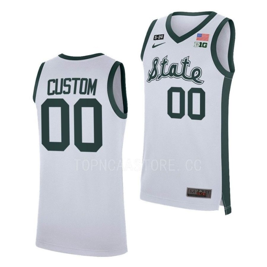 custom white retro basketballlimited michigan state spartans jersey scaled