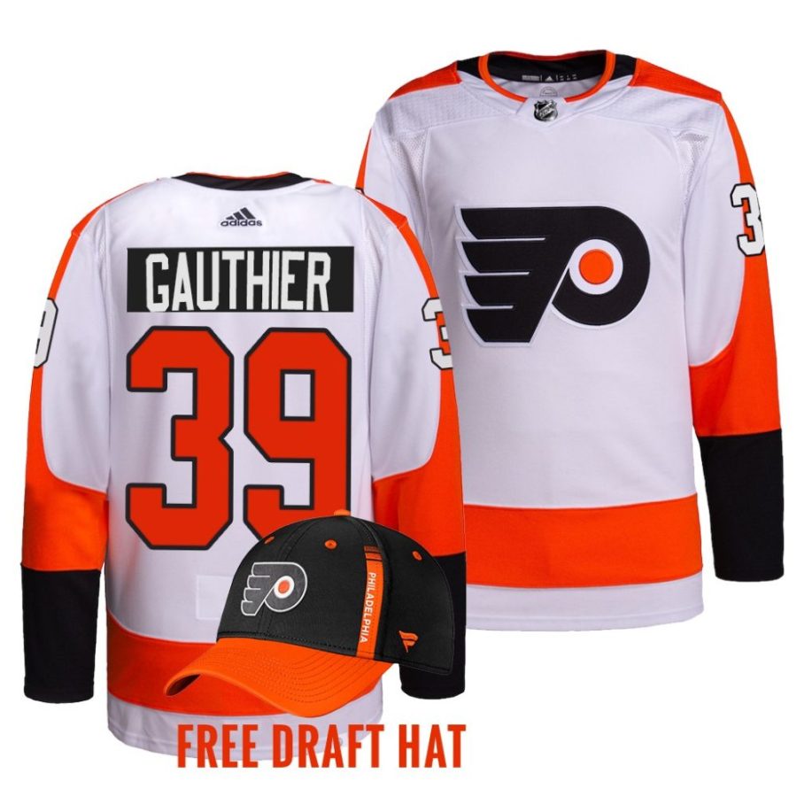 cutter gauthier flyers 2022 nhl draft white authentic primegreen men jersey scaled