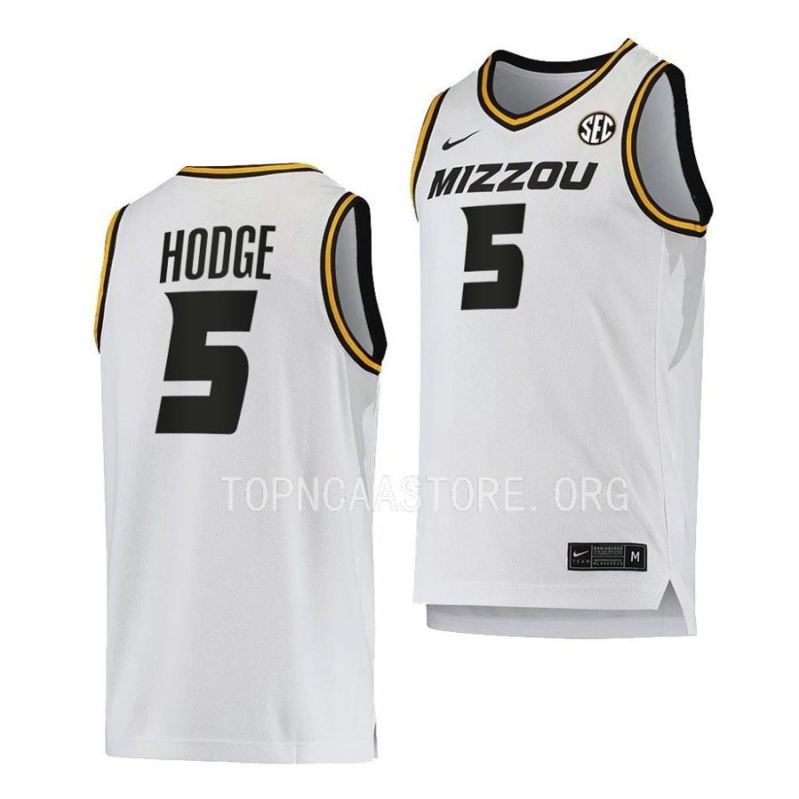 d'moi hodge missouri tigers 2022 23home basketball white jersey scaled