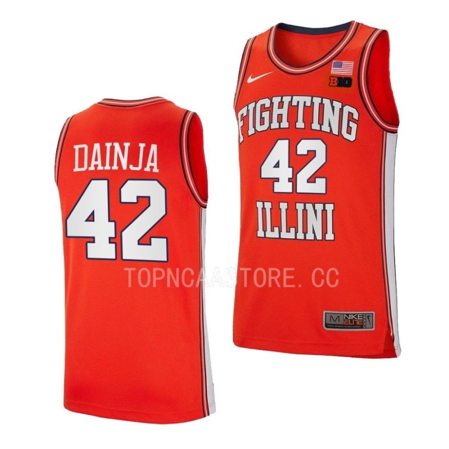 dain dainja illinois fighting illini retro basketball 2022 23 jersey scaled