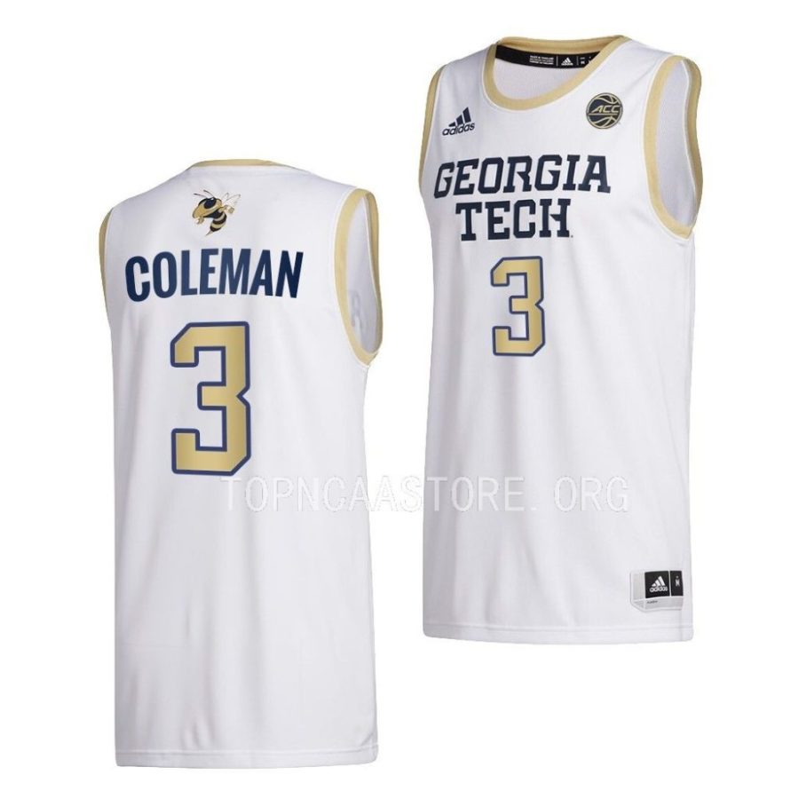 dallan coleman georgia tech yellow jackets home basketball 2022 23 swingman jersey scaled