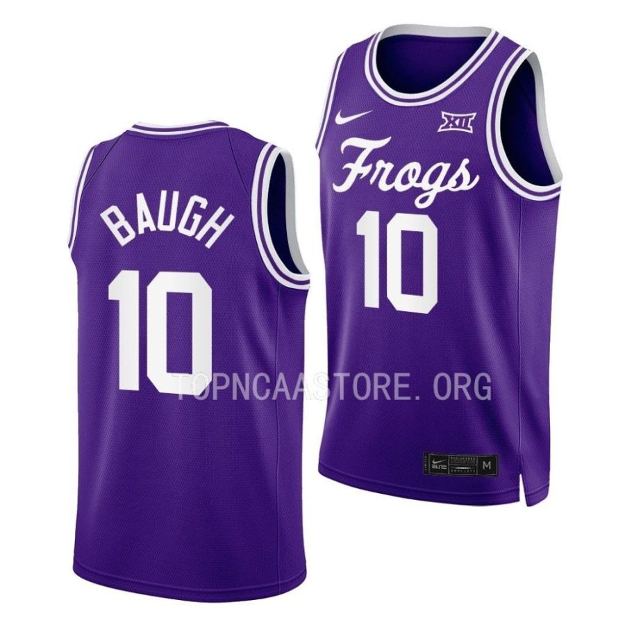 damion baugh tcu horned frogs 2022 23retro basketball purple jersey scaled