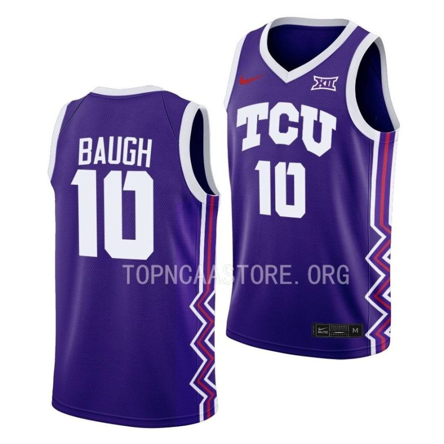 damion baugh tcu horned frogs away basketball 2022 23 jersey scaled