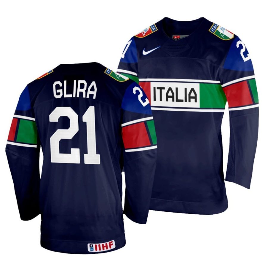 daniel glira away 2022 iihf world championship navy jersey scaled