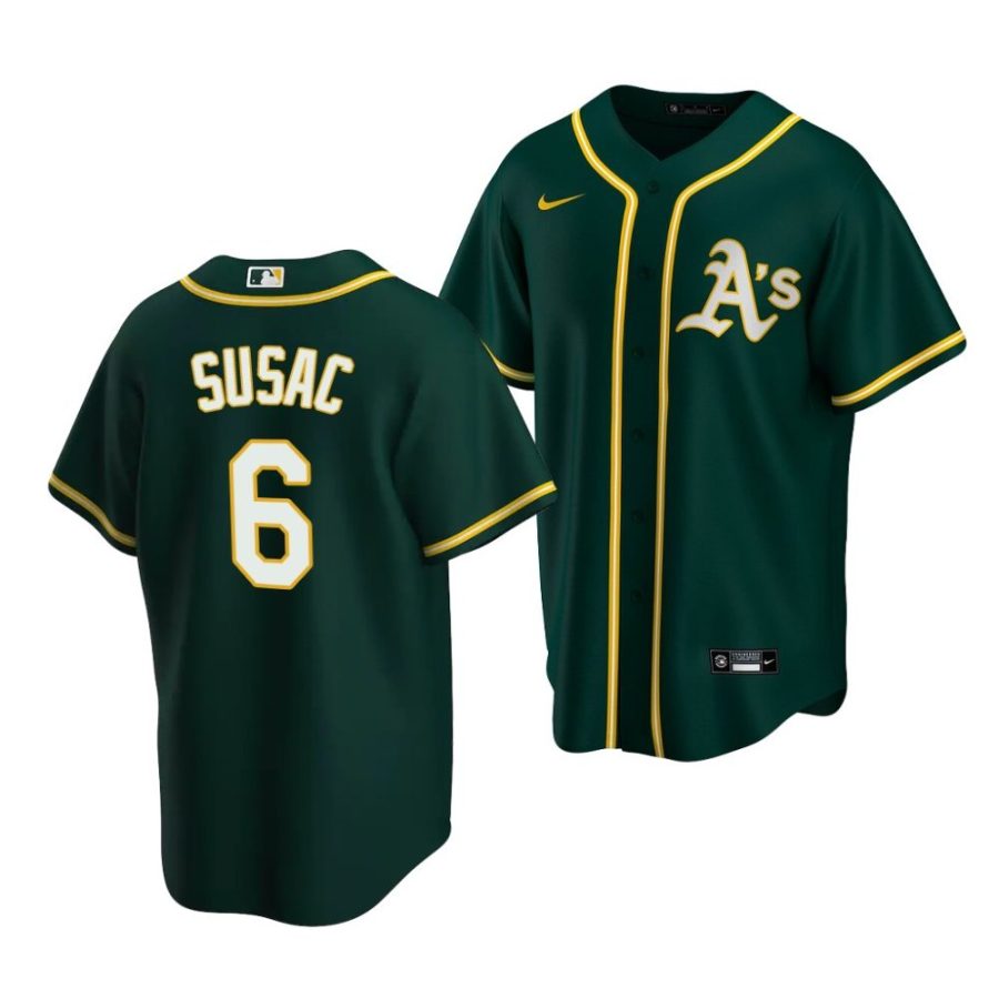 daniel susac athletics alternate 2022 mlb draft replica green jersey scaled