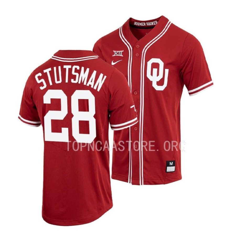 danny stutsman oklahoma sooners baseball shirt menfull button jersey scaled