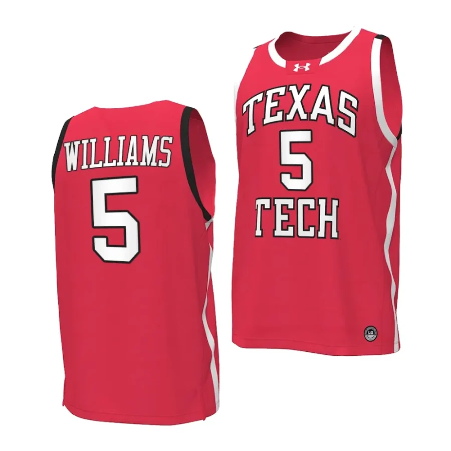 darrion williams red replica basketball jersey scaled