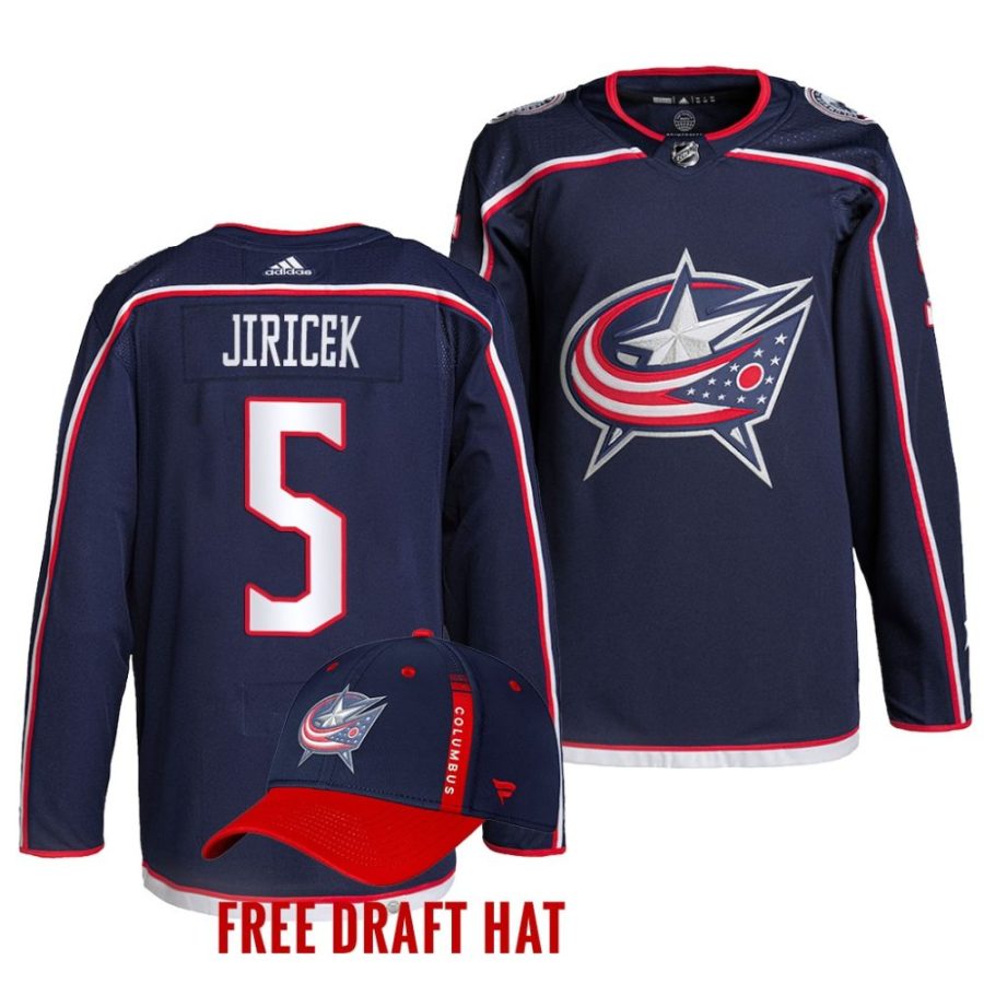 david jiricek blue jackets 2022 nhl draft navy authentic primegreen men jersey scaled