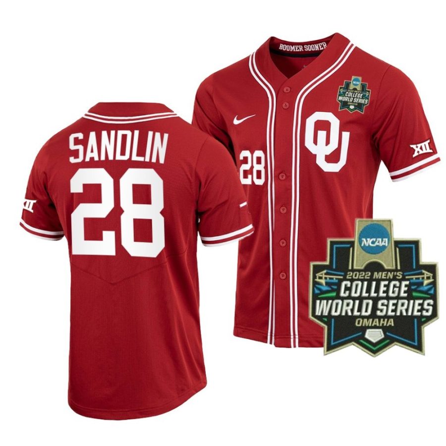 david sandlin oklahoma sooners 2022 college world series menbaseball jersey 0 scaled