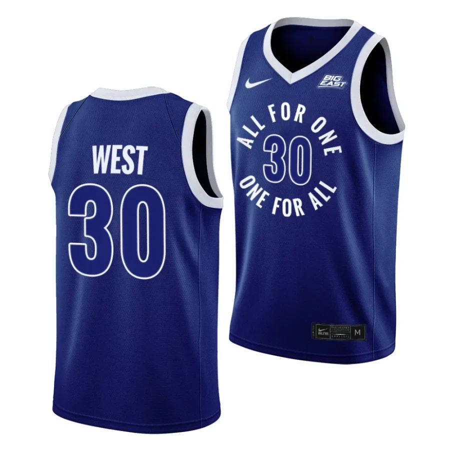 david west blue all for one xavier musketeersbasketball jersey scaled
