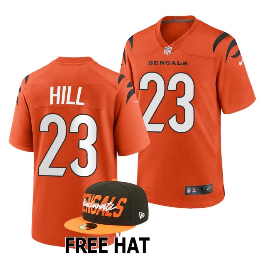 daxton hill cincinnati bengals 2022 nfl draft alternate men orange jersey scaled