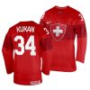 dean kukan red 2022 iihf world championship switzerland away jersey scaled