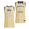 deivon smith georgia tech yellow jackets 2022 23away basketball swingmangold jersey scaled