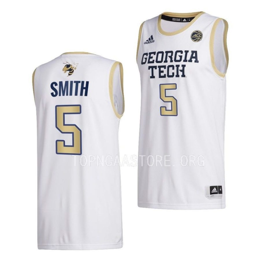 deivon smith georgia tech yellow jackets home basketball 2022 23 swingman jersey scaled