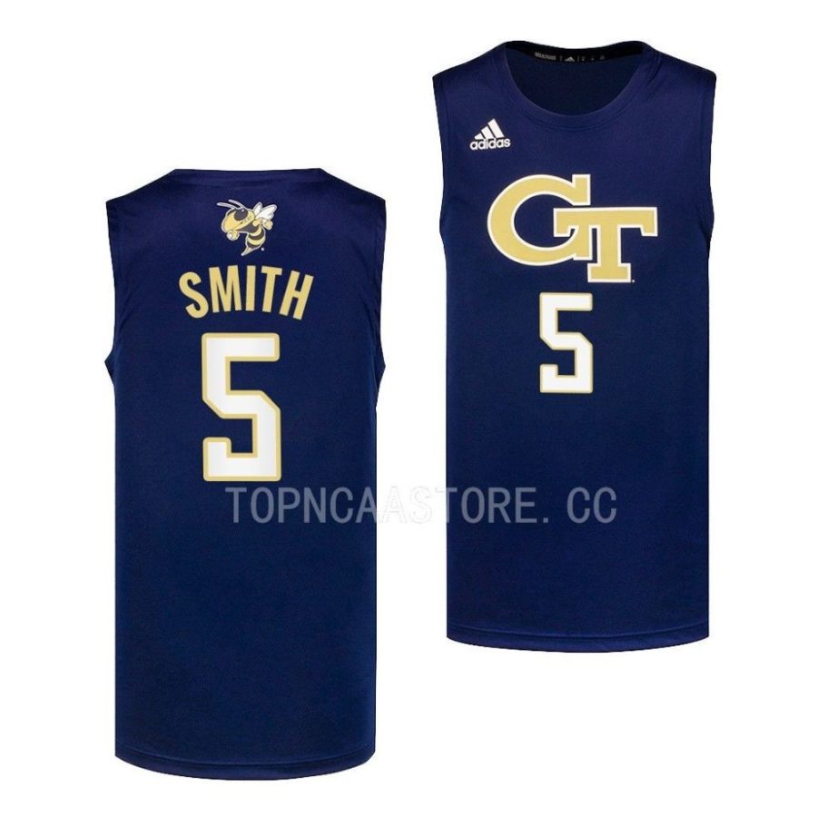 deivon smith georgia tech yellow jackets swingman basketball 2022 23 jersey scaled