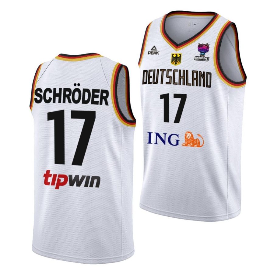 dennis schroder germany fiba eurobasket 2022 white home jersey scaled