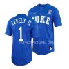 dereck lively ii duke blue devils baseball shirt menfull button jersey scaled