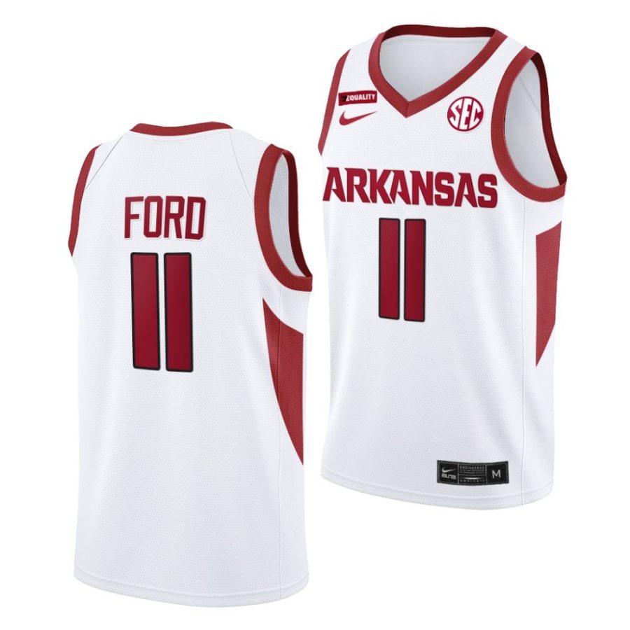 derrian ford white college basketball 2022 23 jersey scaled