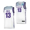 desi sills white 2023 ncaa march madness kansas state wildcatsmens basketball jersey scaled