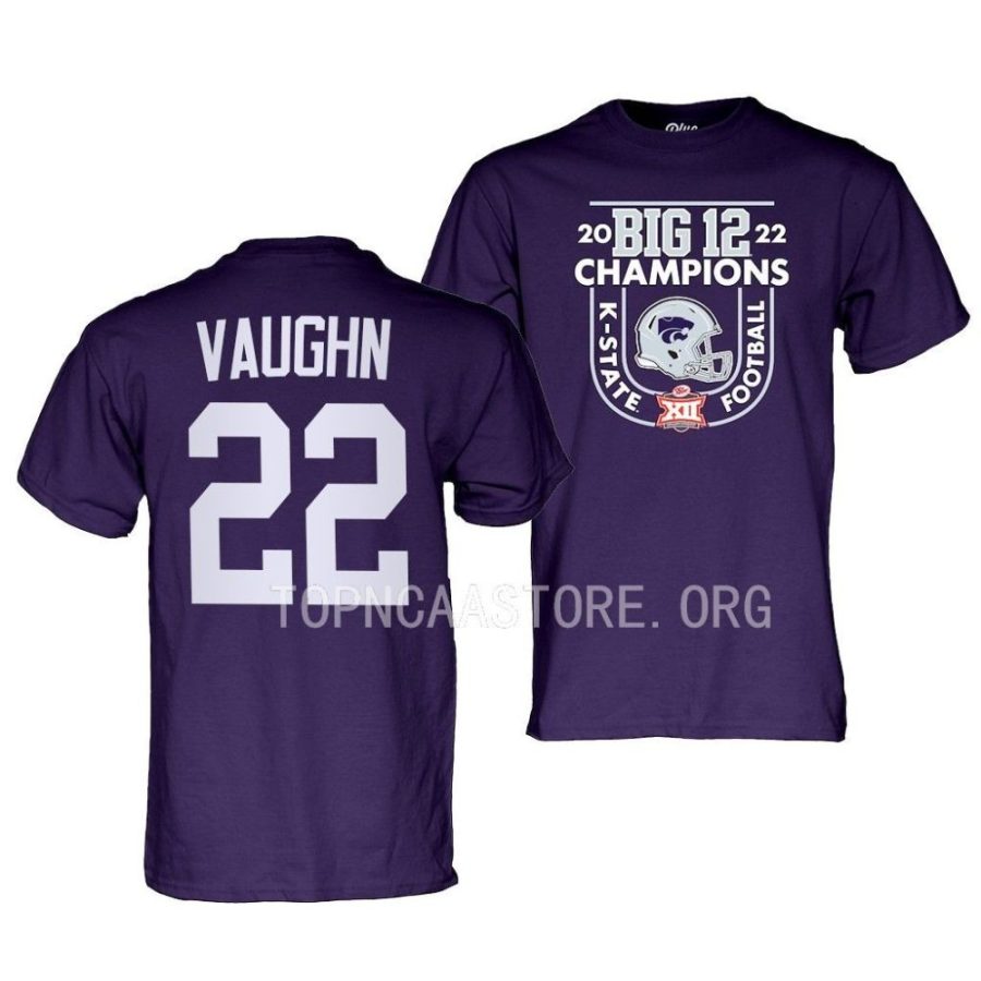 deuce vaughn purple 2022 big 12 football champions locker room t shirts scaled