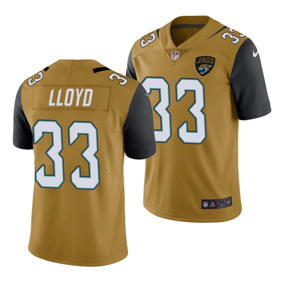 devin lloyd jacksonville jaguars 2022 nfl draft color rush men gold jersey scaled