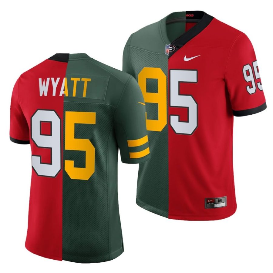 devonte wyatt green red 2022 nfl draft packers x bulldogs jersey scaled