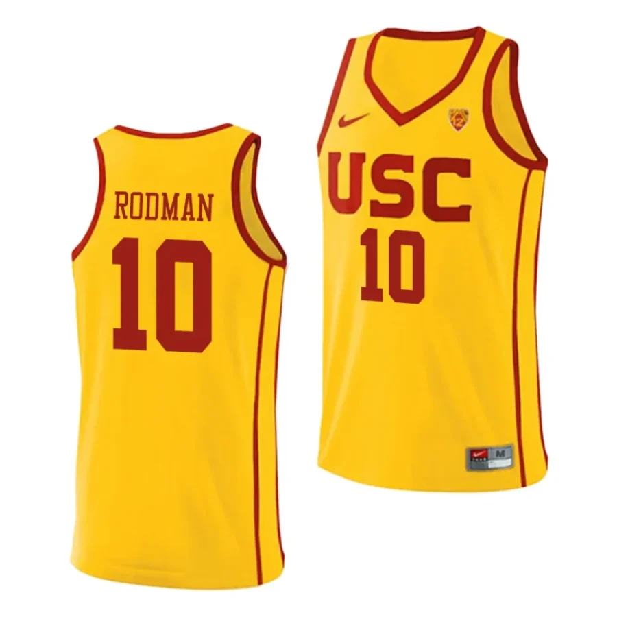 dj rodman gold college basketball replica jersey scaled