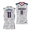 domantas sabonis white 2022 carrier classic gonzaga bulldogsarmed forces day jersey scaled