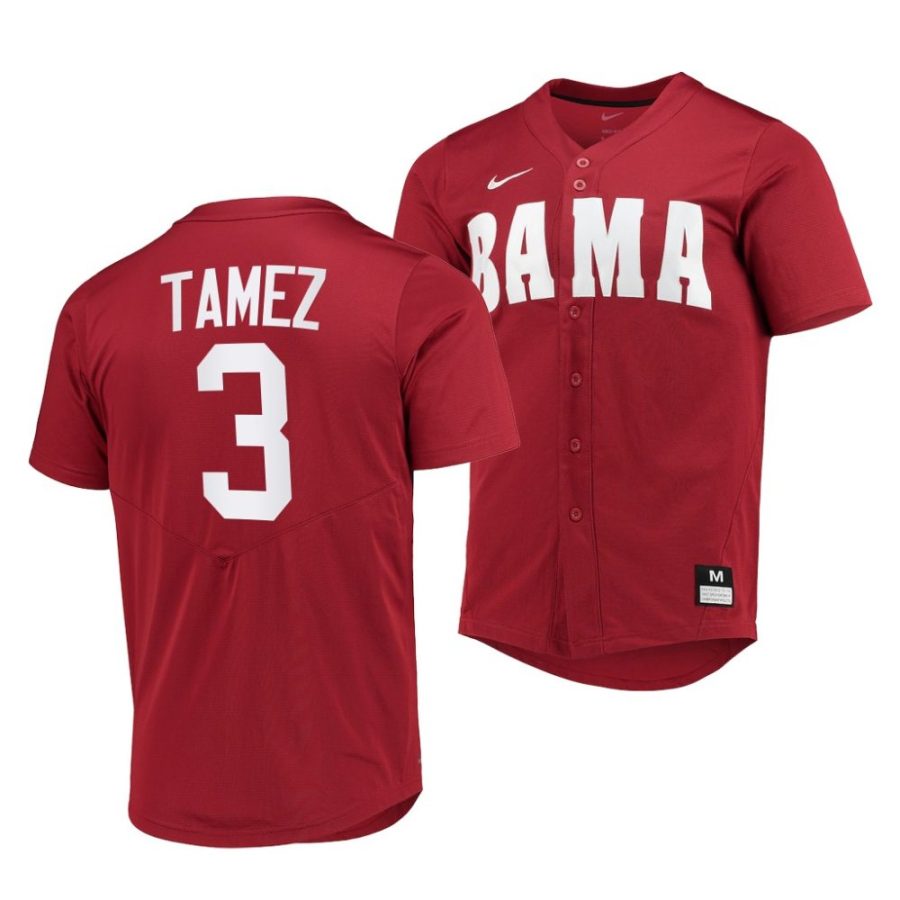 dominic tamez alabama crimson tide 2022college baseball menreplica jersey 0 scaled
