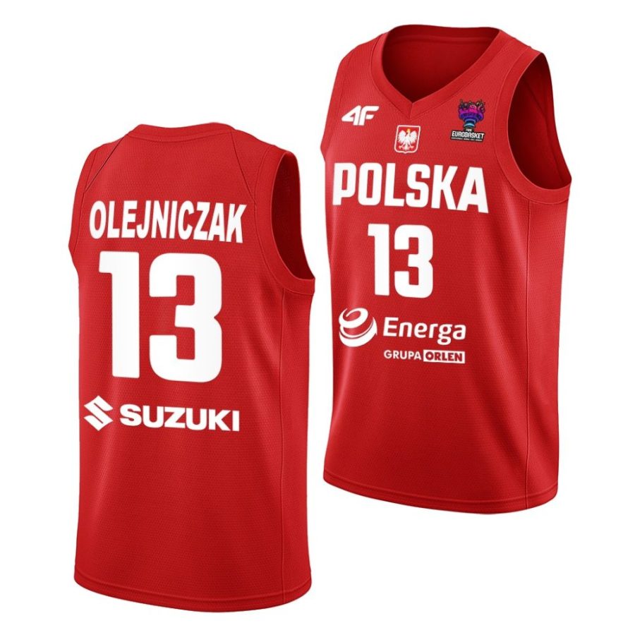 dominik olejniczak poland fiba eurobasket 2022 red away jersey scaled