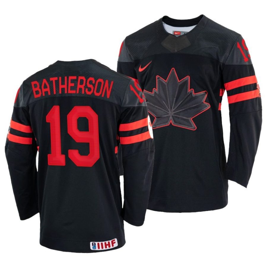 drake batherson replica 2022 iihf world championship black jersey scaled