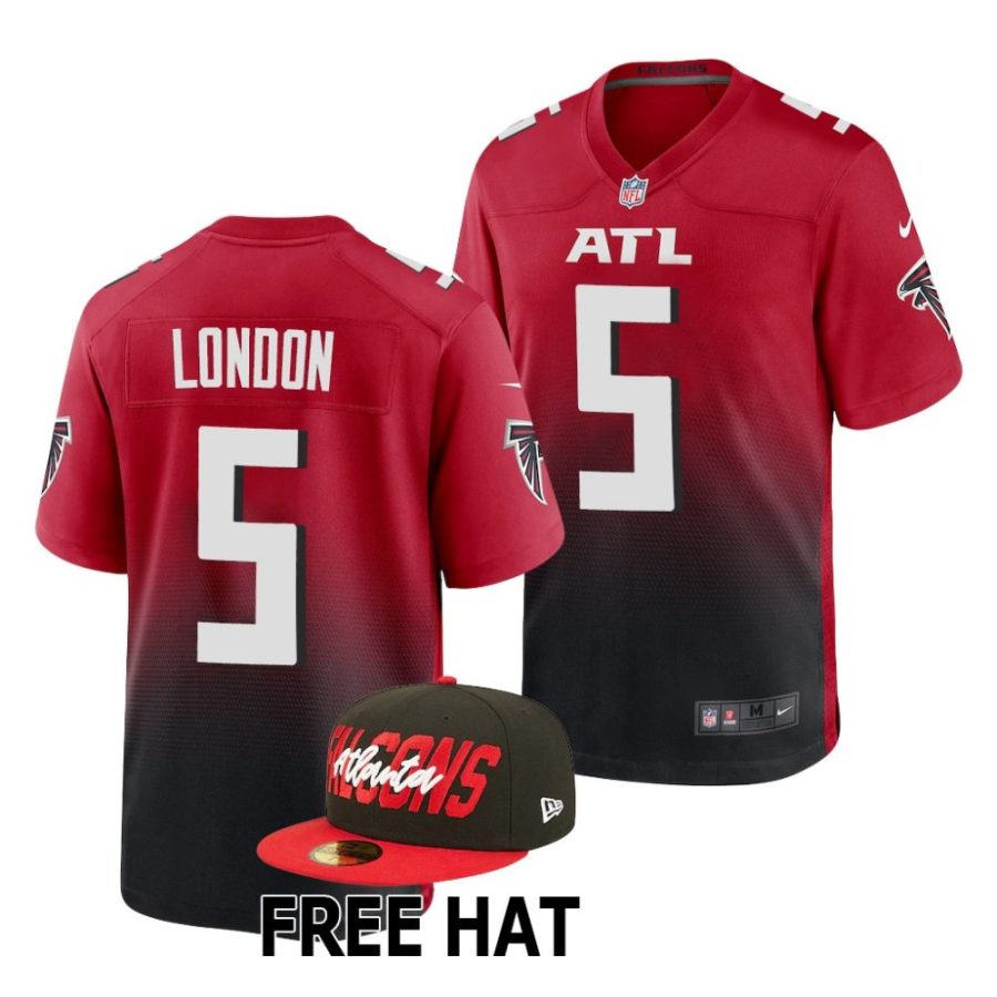 drake london atlanta falcons 2022 nfl draft alternate men red jersey scaled