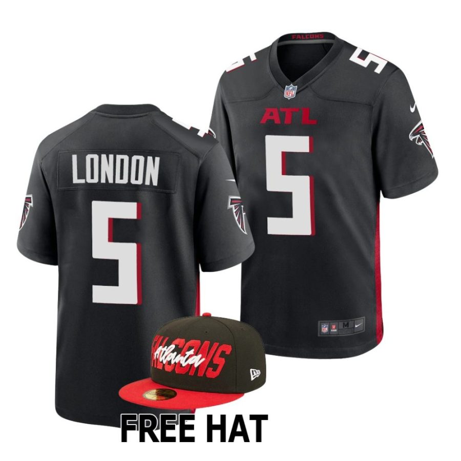 drake london atlanta falcons 2022 nfl draft game men black jersey scaled