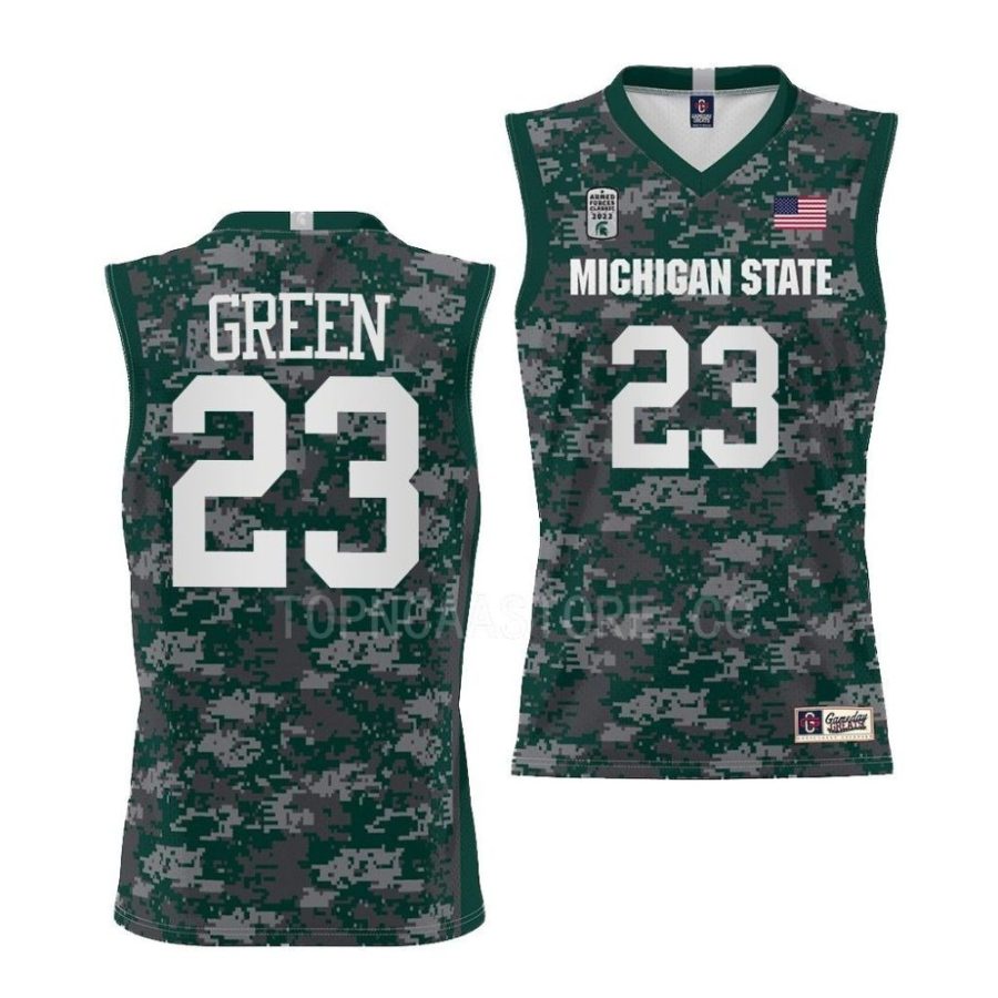 draymond green michigan state spartans 2022 armed forces carrier classic gamegreen jersey scaled