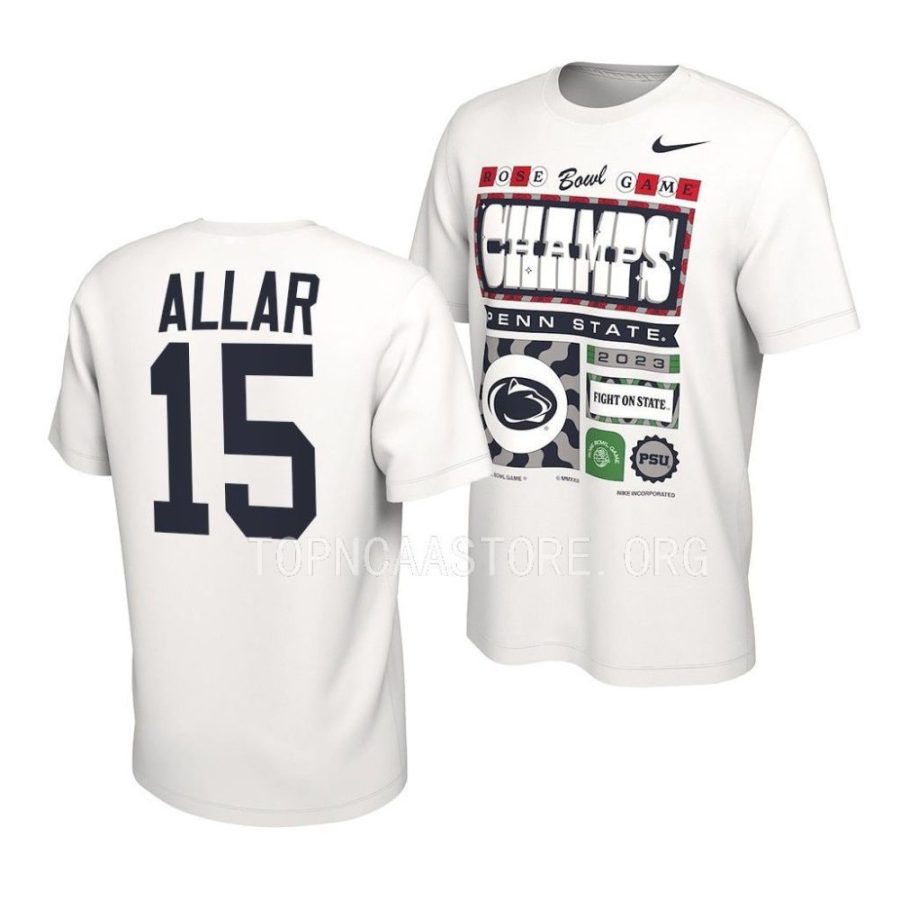 drew allar locker room 2023 rose bowl champions white t shirts scaled