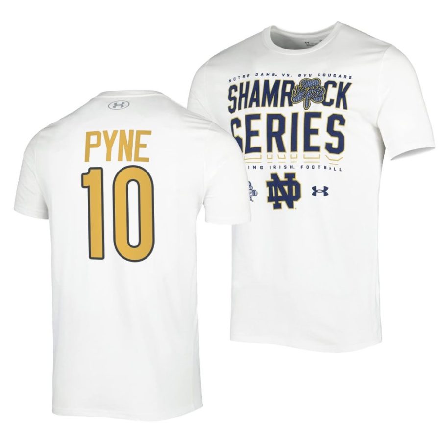 drew pyne sideline 2022 shamrock series white shirt scaled