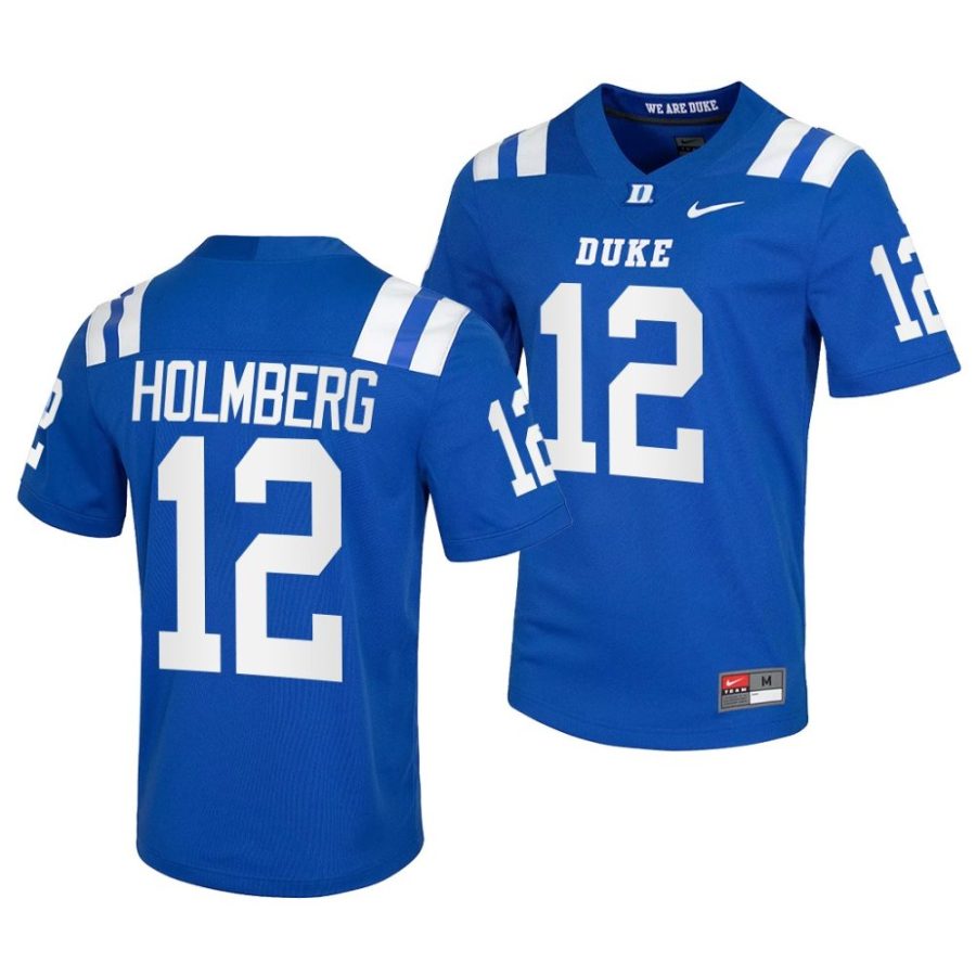 duke blue devils gunnar holmberg blue college football jersey scaled