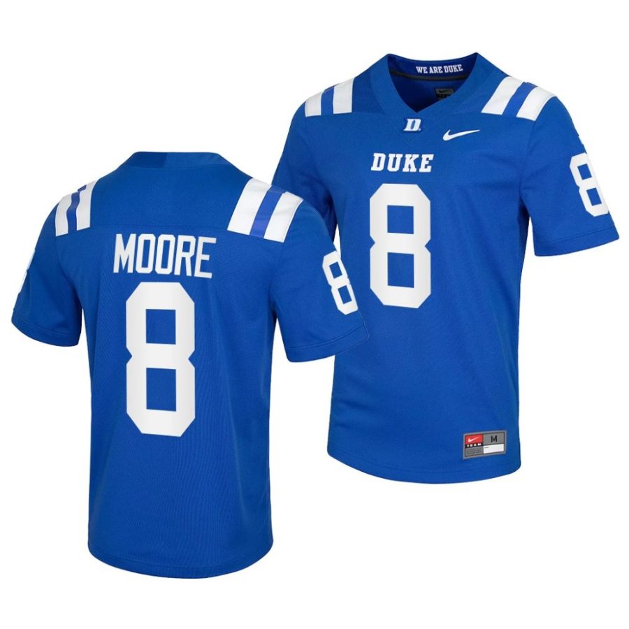 duke blue devils jordan moore blue college football jersey scaled