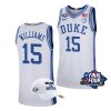 duke blue devils mark williams 2022 march madness final four free hat white jersey scaled