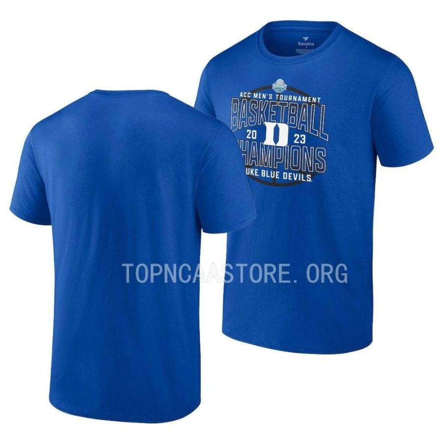 duke blue devils royal 2023 acc mens basketball conference tournament champ men t shirt scaled