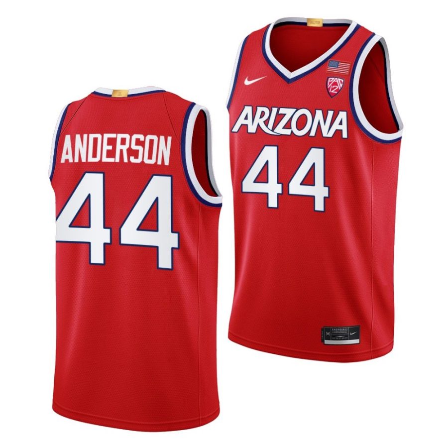 dylan anderson arizona wildcats 2022 23college basketball red jersey scaled