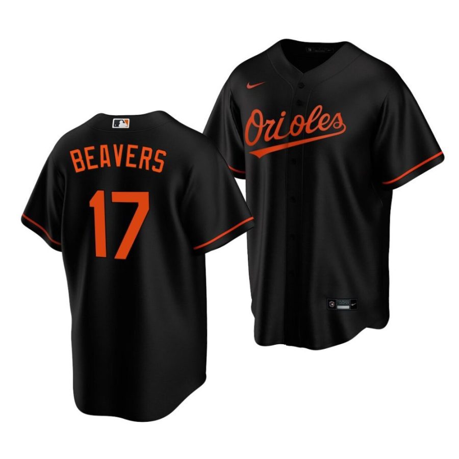 dylan beavers orioles alternate 2022 mlb draft replica black jersey scaled