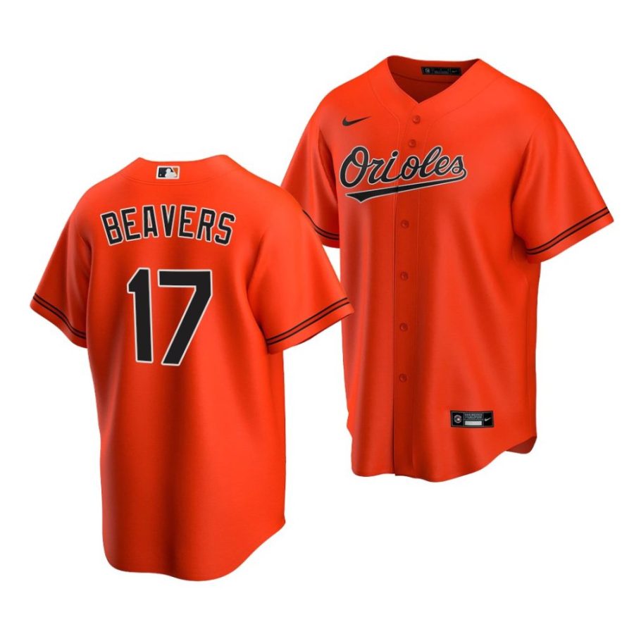 dylan beavers orioles alternate 2022 mlb draft replica orange jersey scaled