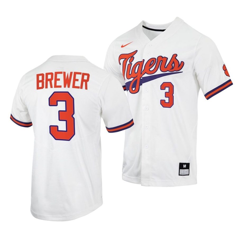 dylan brewer clemson tigers 2022college baseball men jersey scaled