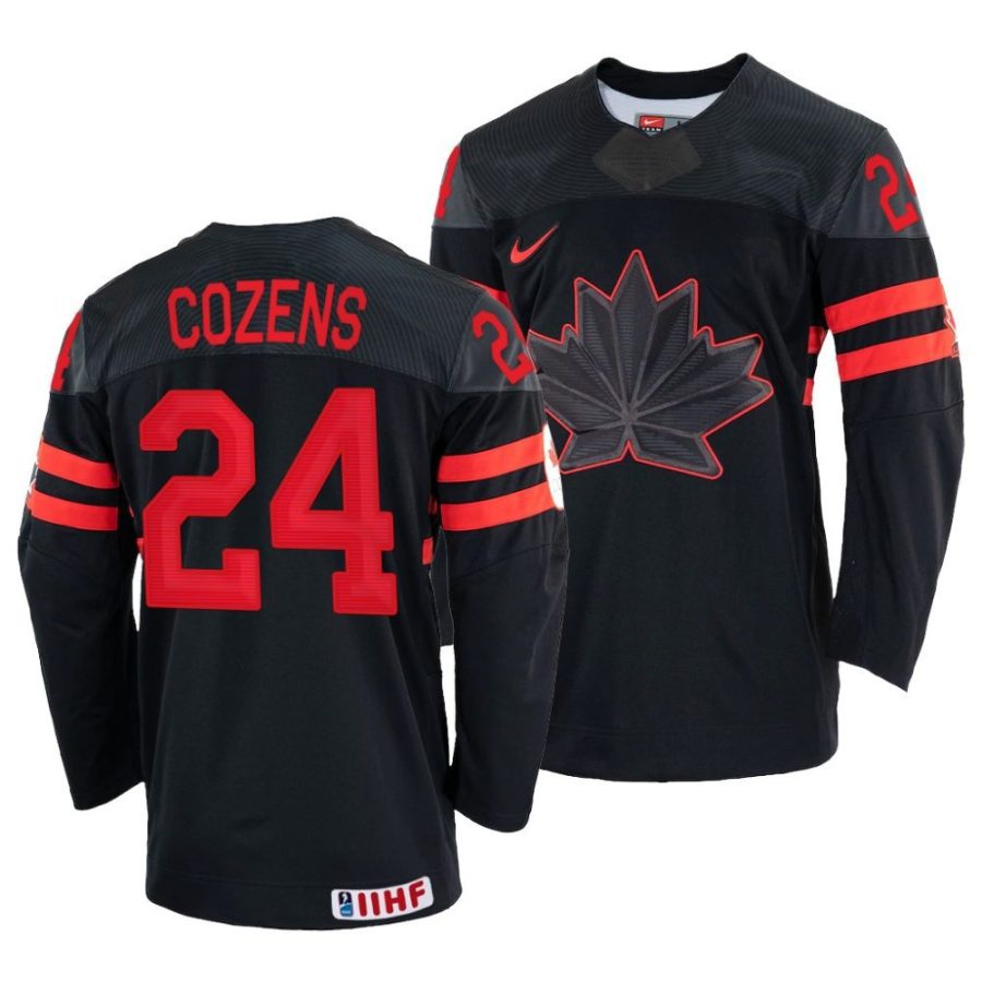 dylan cozens replica 2022 iihf world championship black jersey scaled